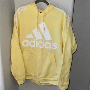 Adidas Men's Lemon Yellow Hoodie Size XL